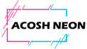 Acoshneon black font logo