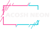 Acoshneon white font logo
