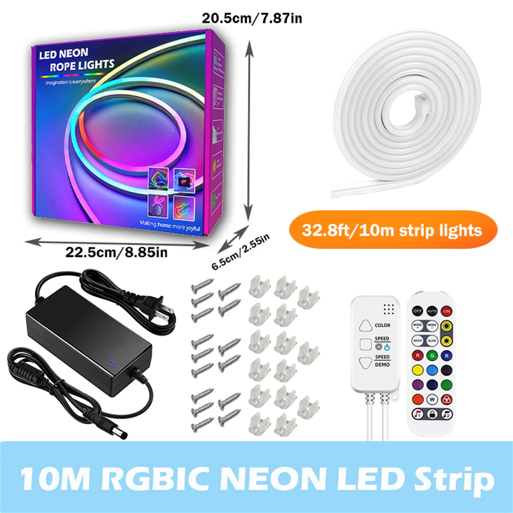 Neon Led Strip Lights RGBIC Flexible Rope Light 001