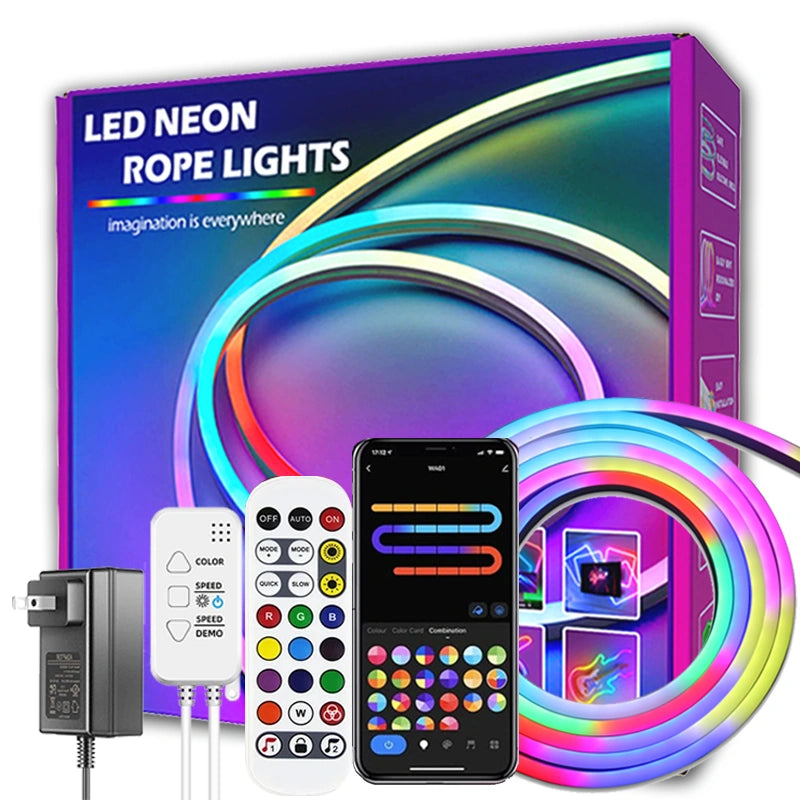 Neon Led Strip Lights RGBIC Flexible Rope Light 001