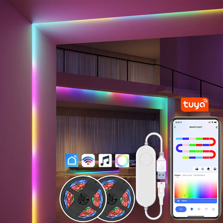 LED-Streifenlichter Wi-Fi RGBIC Farbe Acoshneon 009