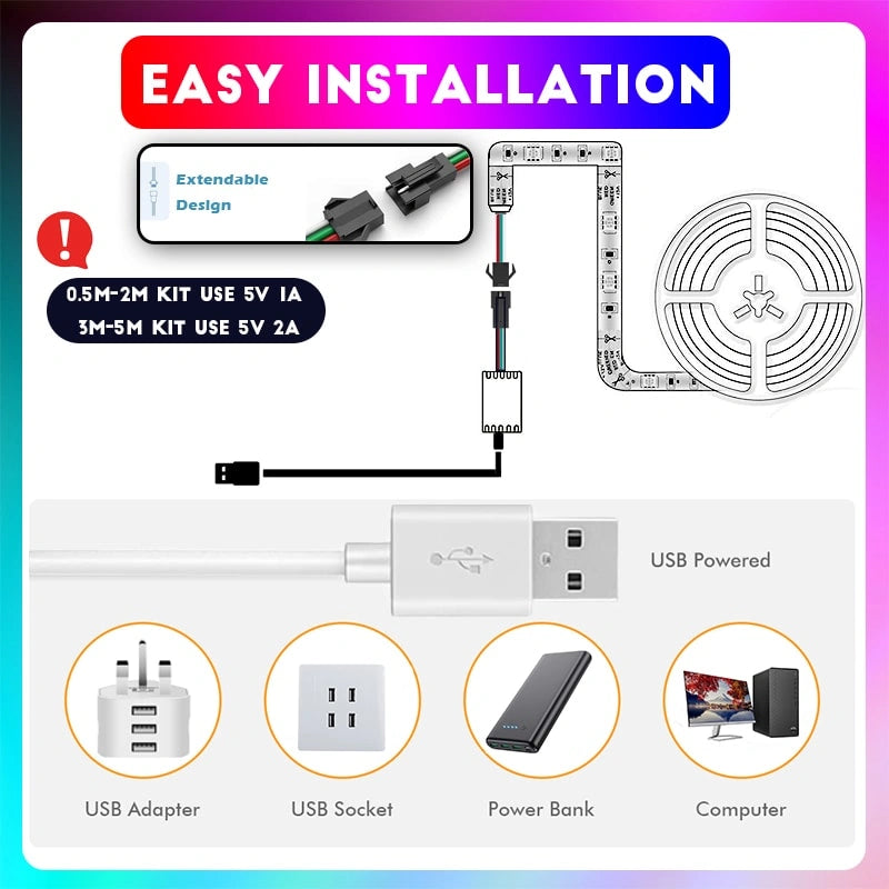 LED-Streifenlichter Wi-Fi RGBIC Farbe Acoshneon 009