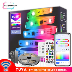 Rainbow RGB led strip light that can be controlled by APP and remote control